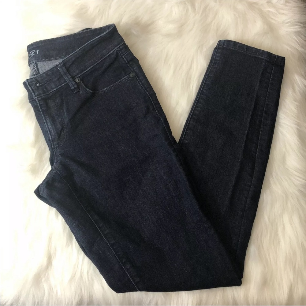 Ann Taylor Loft jeans skinny 4/27 curvy dark wash